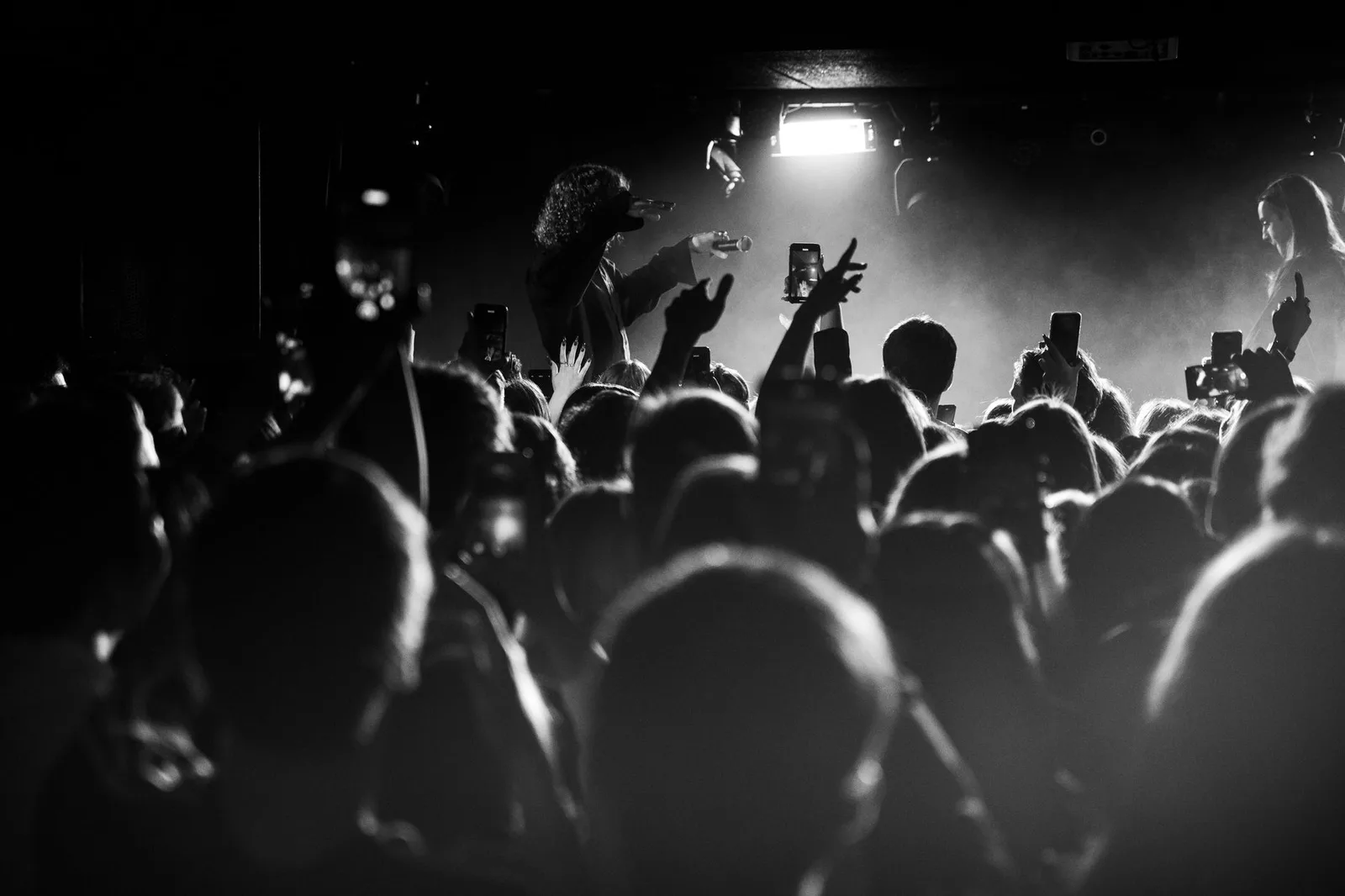 Khán giả chuẩn bị điện thoại để xuất trình vé tại cổng concert