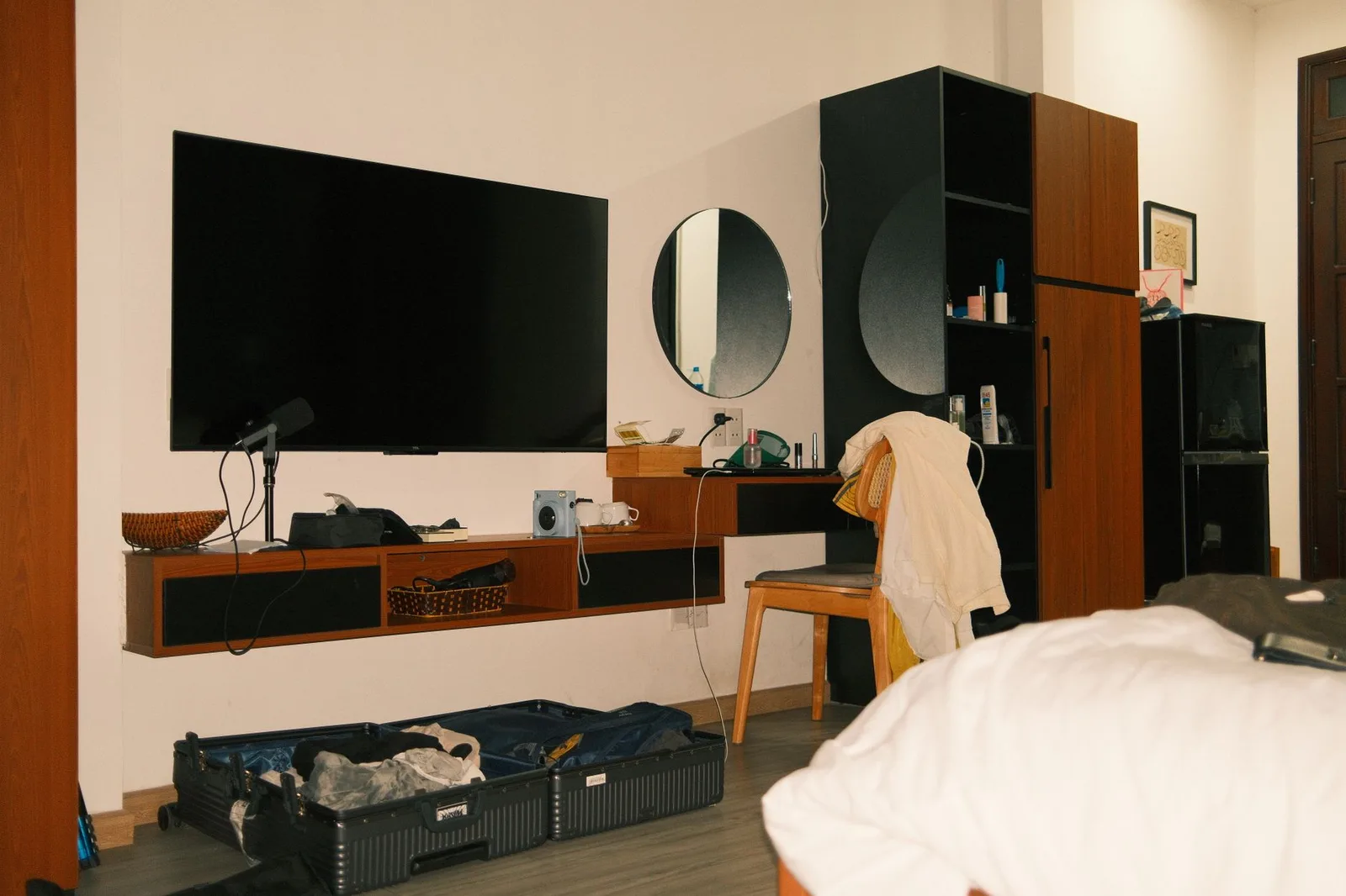 Phòng ngủ homestay miền núi ấm cúng
