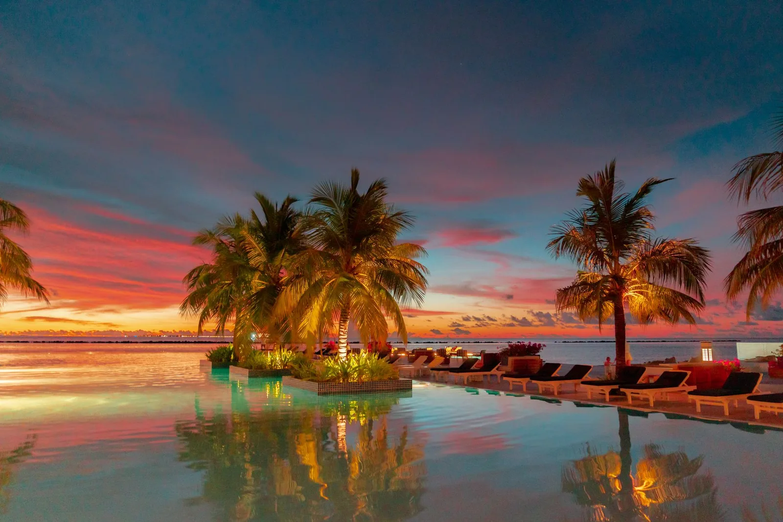 Hồ bơi resort nghỉ dưỡng nhìn ra biển