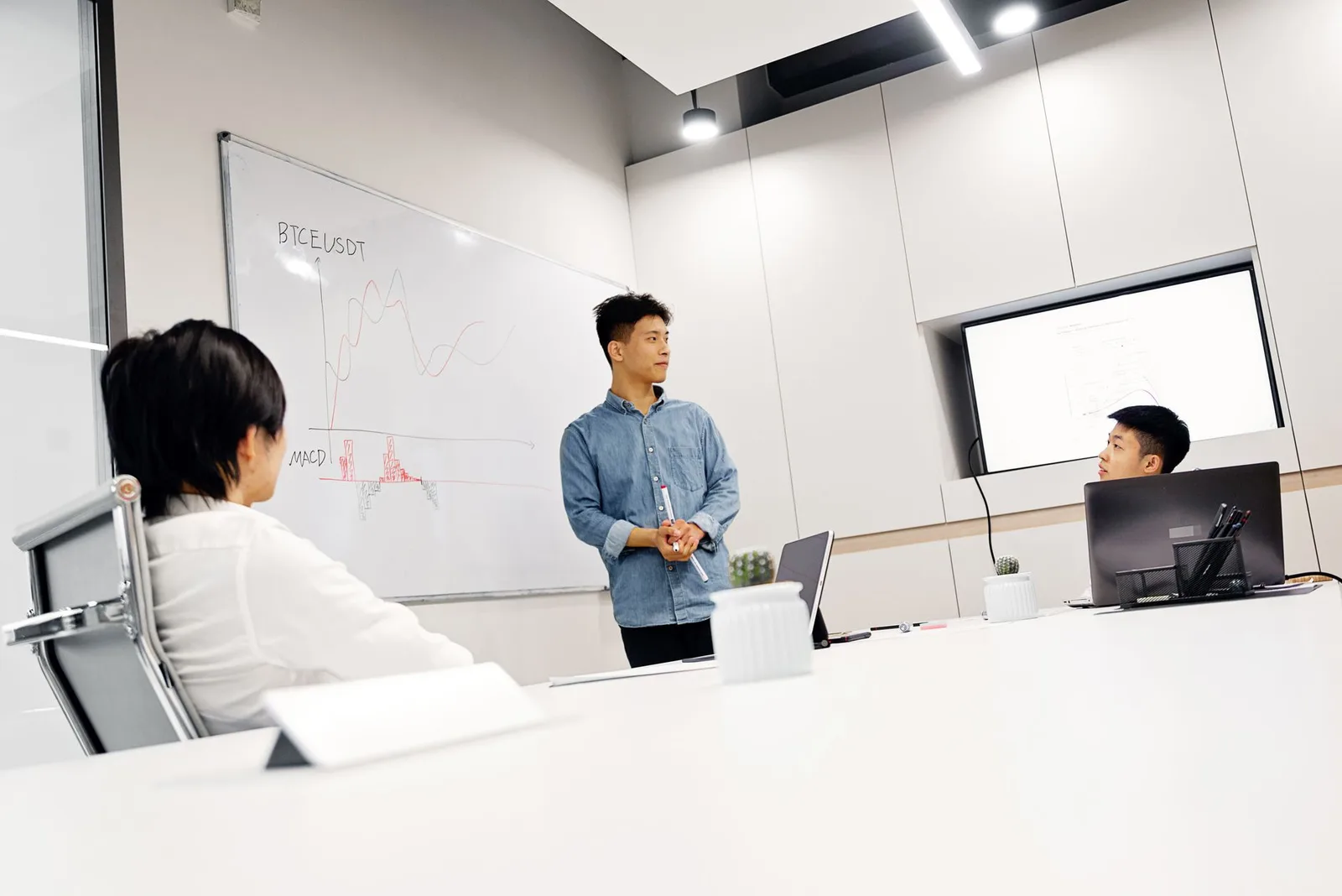 Người trẻ làm việc tại văn phòng sau khi tốt nghiệp